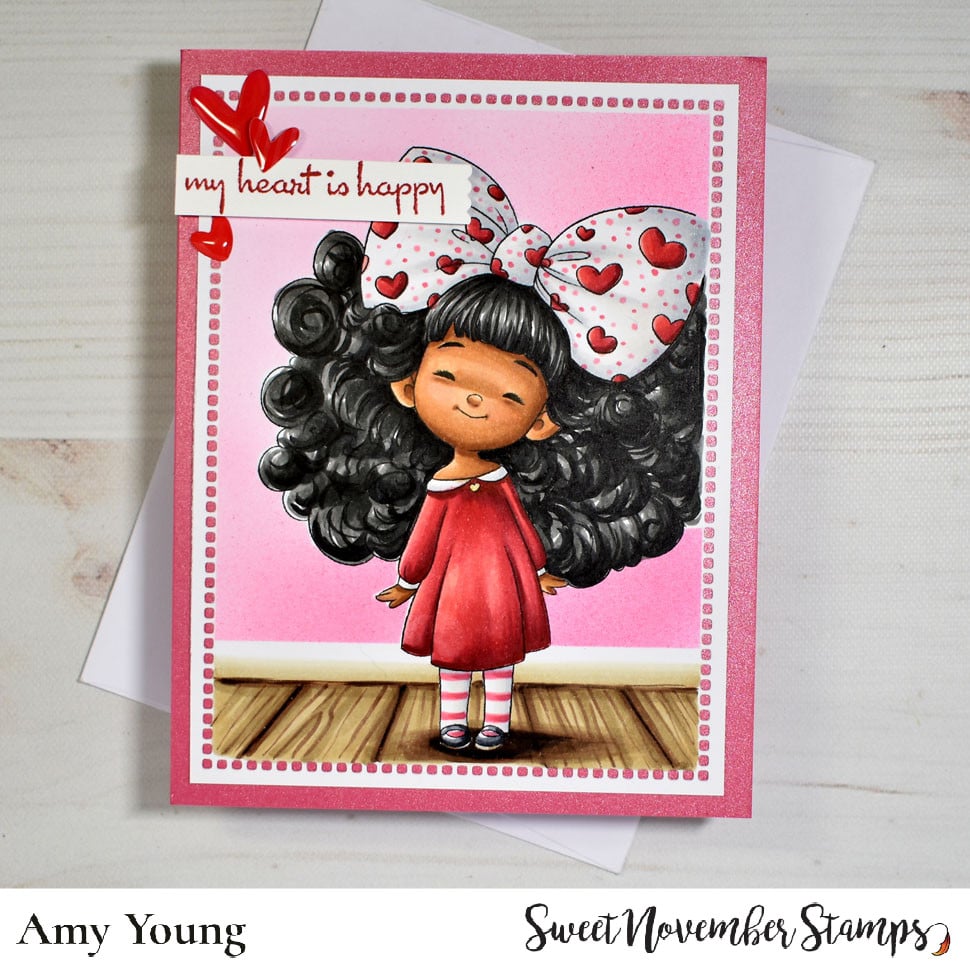 Digital Stamp - Hearts and Bows: Hallie Hearts