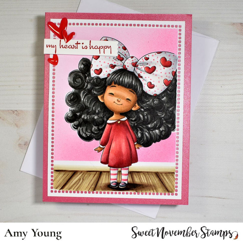 Digital Stamp - Hearts and Bows: Hallie Hearts