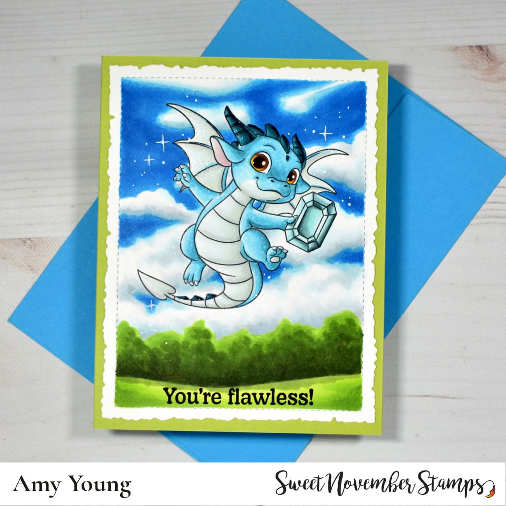 Clear Stamp Set - March Aquamarine Dragon