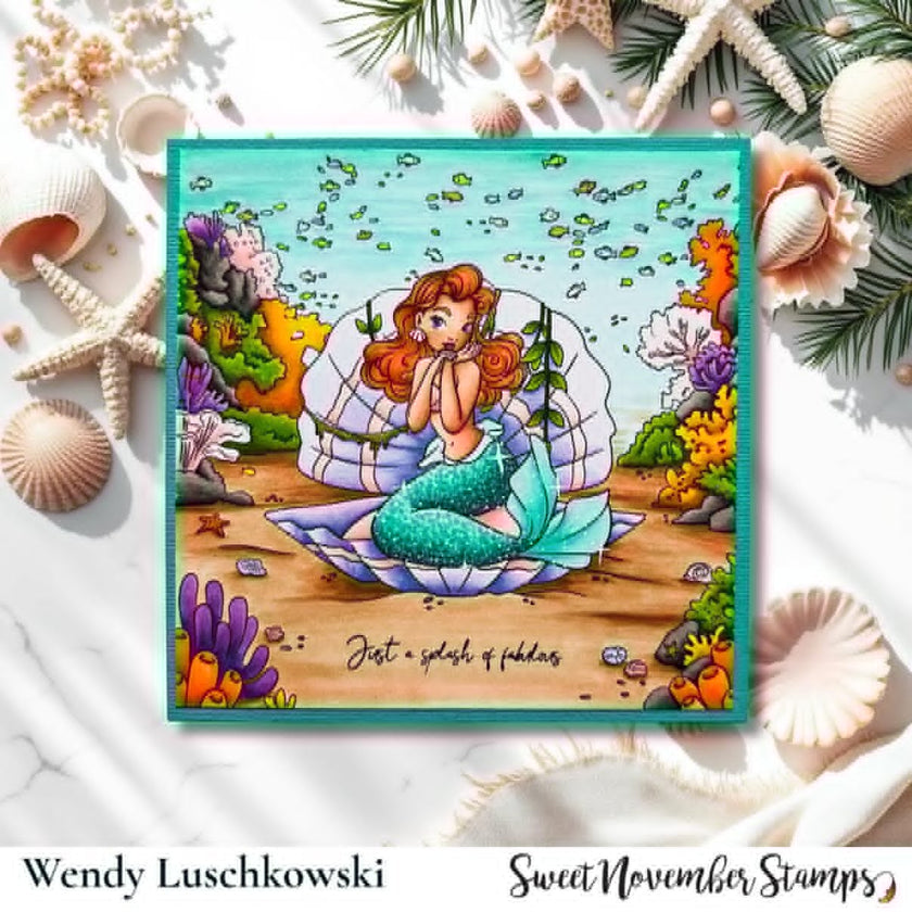 Clear Stamp Set - Mermaid Throne