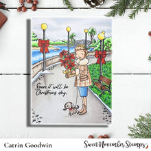 Load image into Gallery viewer, Clear Stamp Set - Retro Christmas Shoppers
