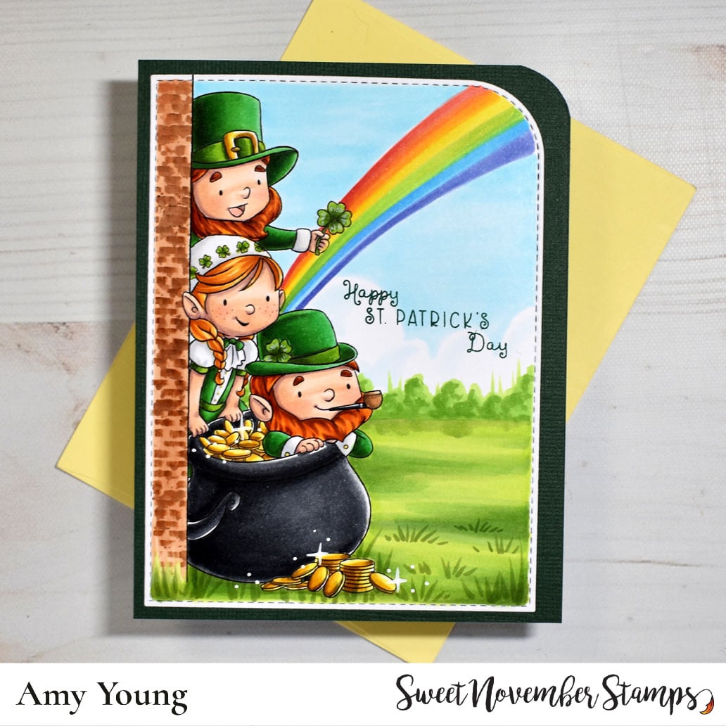 Digital Stamp - Leprechaun Peekers