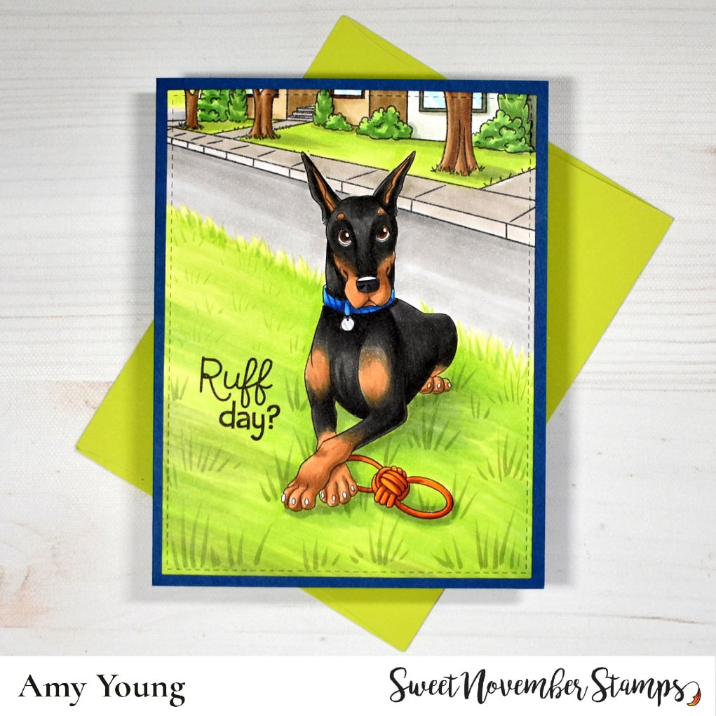 Digital Stamp - Dog Park 4: Sarge the Doberman