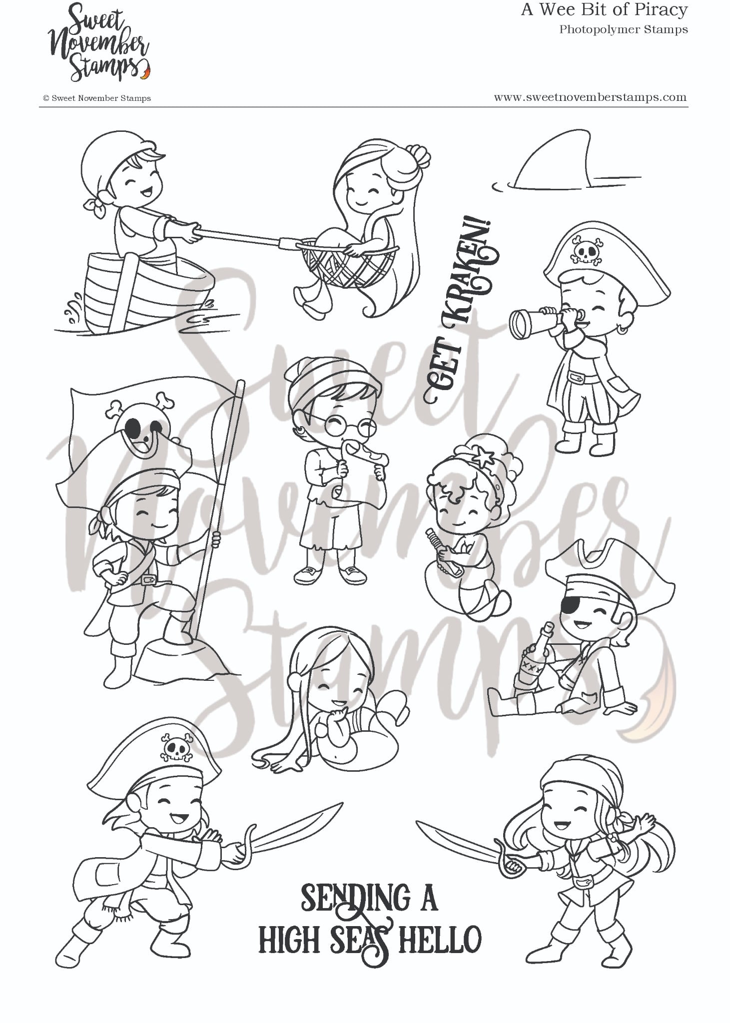 Clear Stamp Set - A Wee Bit of Piracy