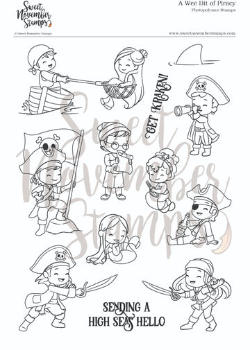 Clear Stamp Set - A Wee Bit of Piracy
