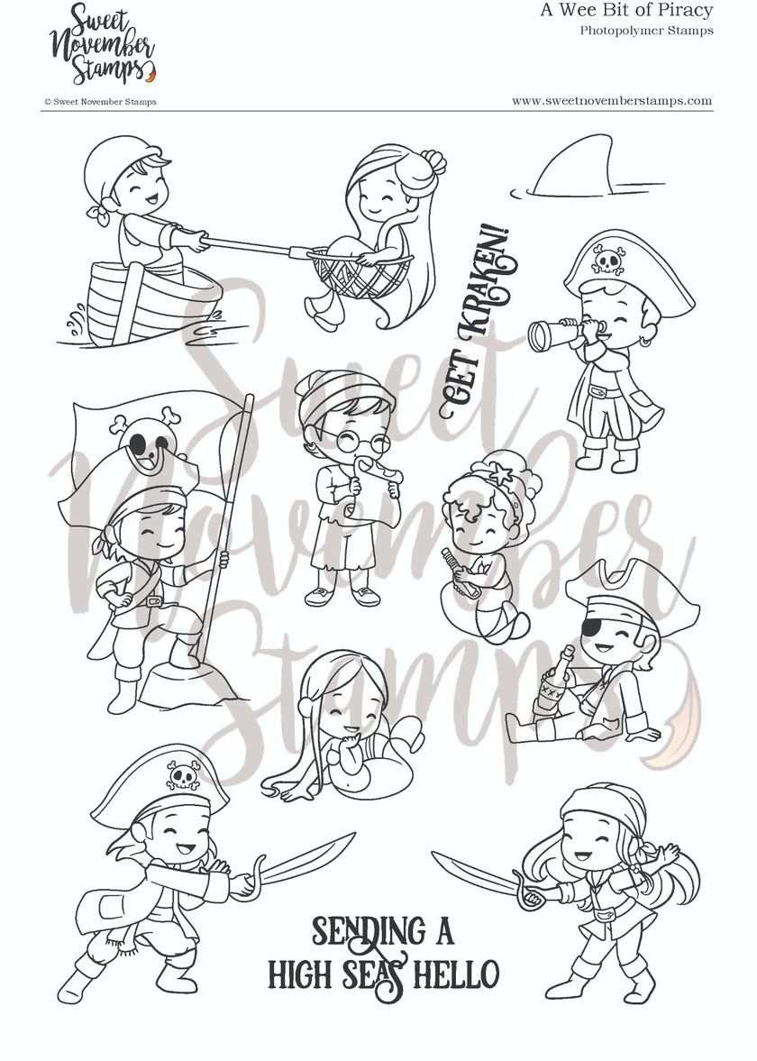 Clear Stamp Set - A Wee Bit of Piracy