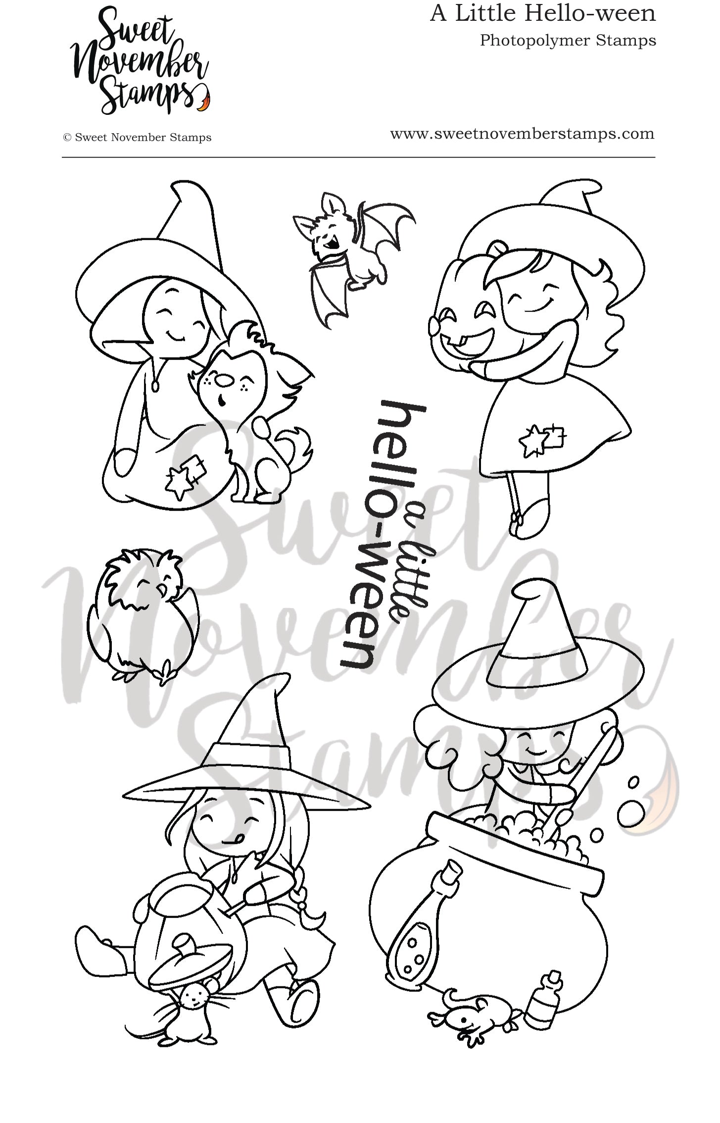 Clear Stamp Set - Witchwees: A Little Hello-ween