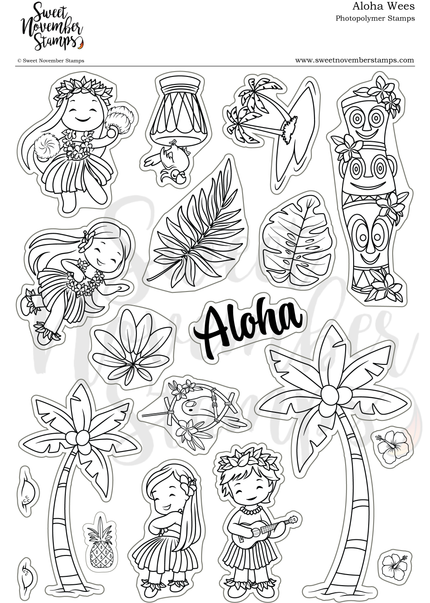 Clear Stamp Set - Aloha Wees