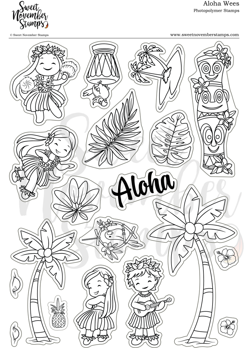 Clear Stamp Set - Aloha Wees