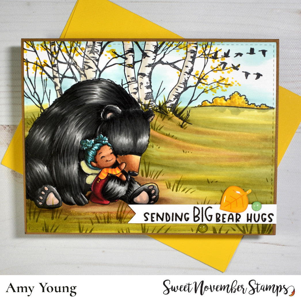 Clear Stamp Set - Horizon lines: Birch Trees