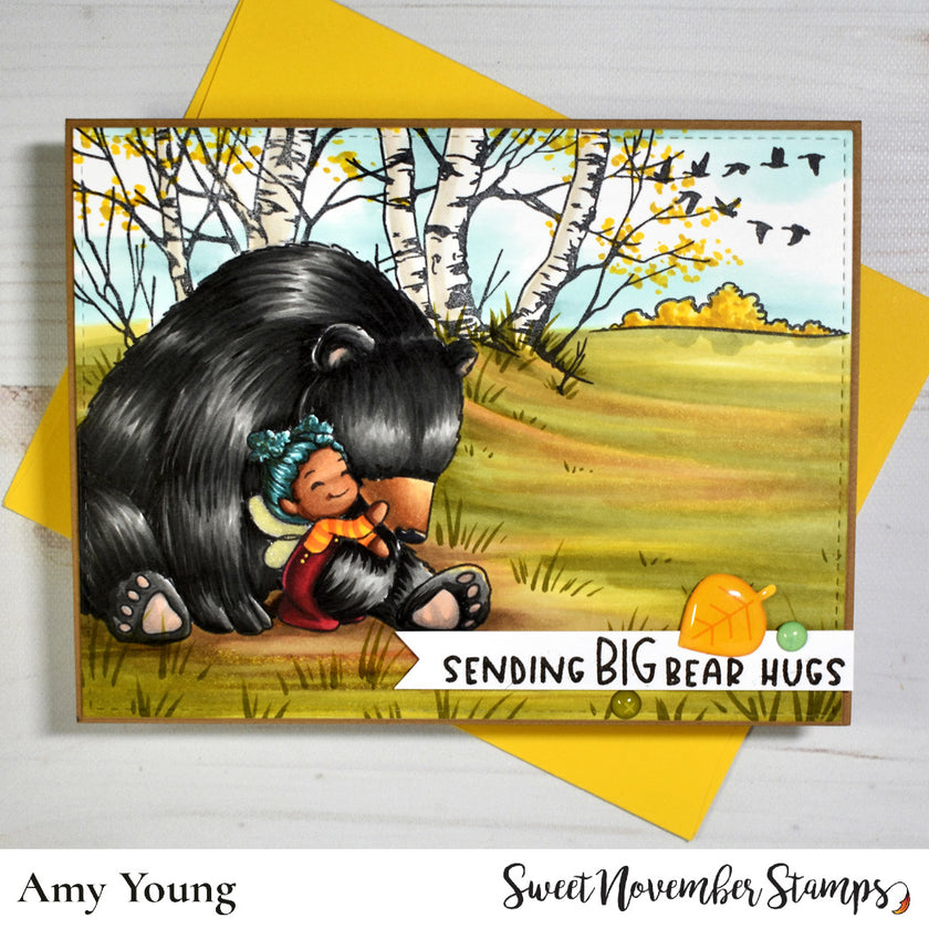 Clear Stamp Set - Horizon lines: Birch Trees