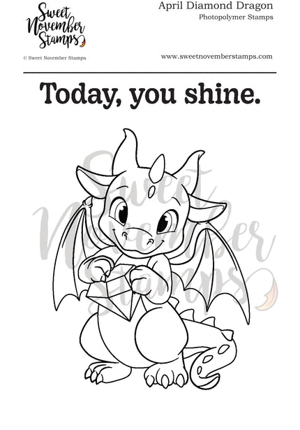 Clear Stamp Set - April Diamond Dragon