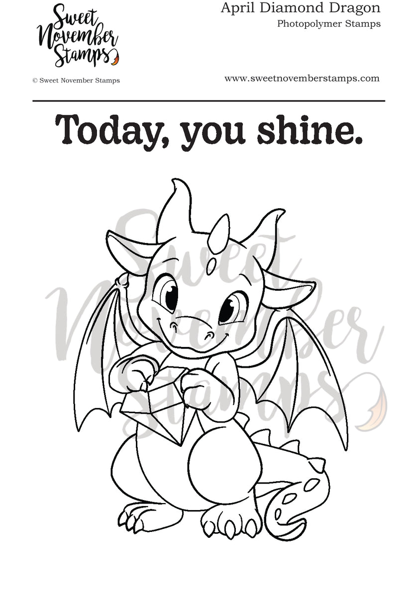 Clear Stamp Set - April Diamond Dragon