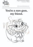 Clear Stamp Set - August Peridot Dragon