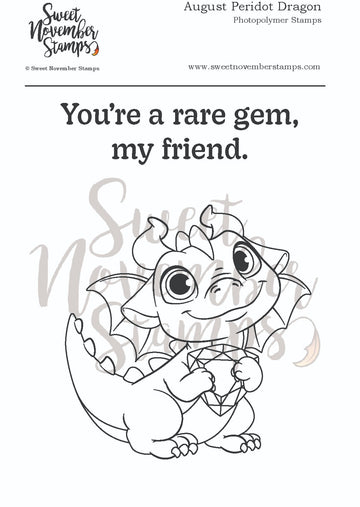 Clear Stamp Set - August Peridot Dragon