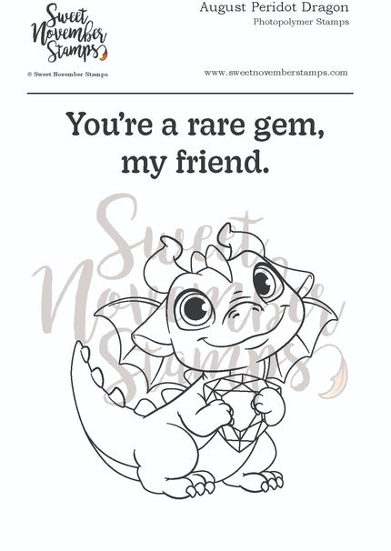 Clear Stamp Set - August Peridot Dragon