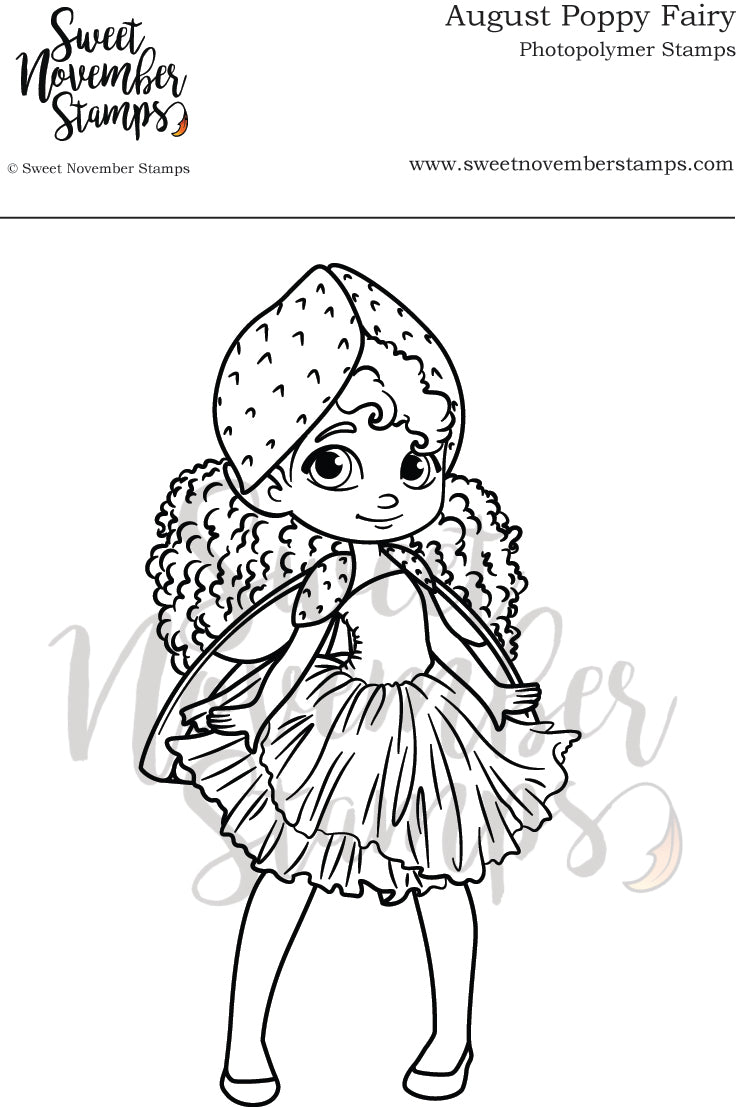 Clear Stamp Set - August Poppy Fairy