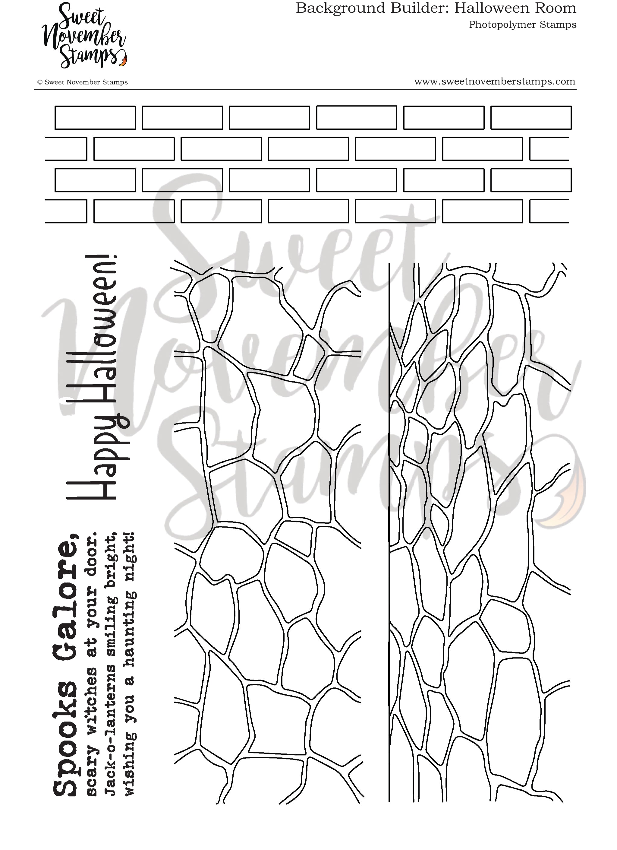 Clear Stamp Set - Background Builder: Halloween Room