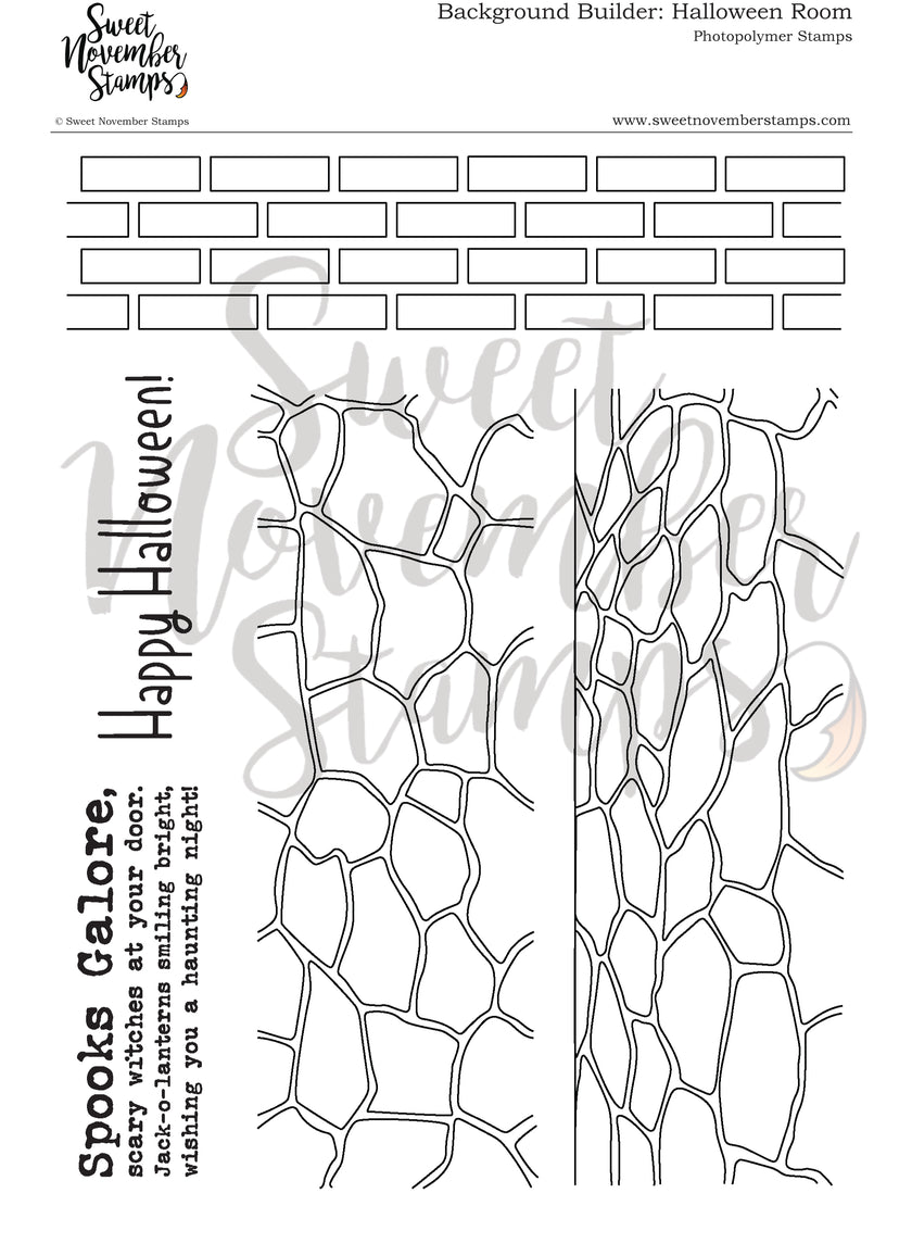 Clear Stamp Set - Background Builder: Halloween Room