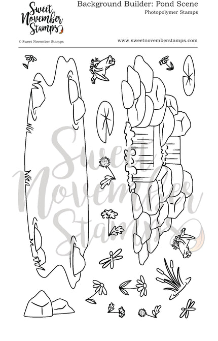 Clear Stamp Set - Background Builder: Pond Scene Builder