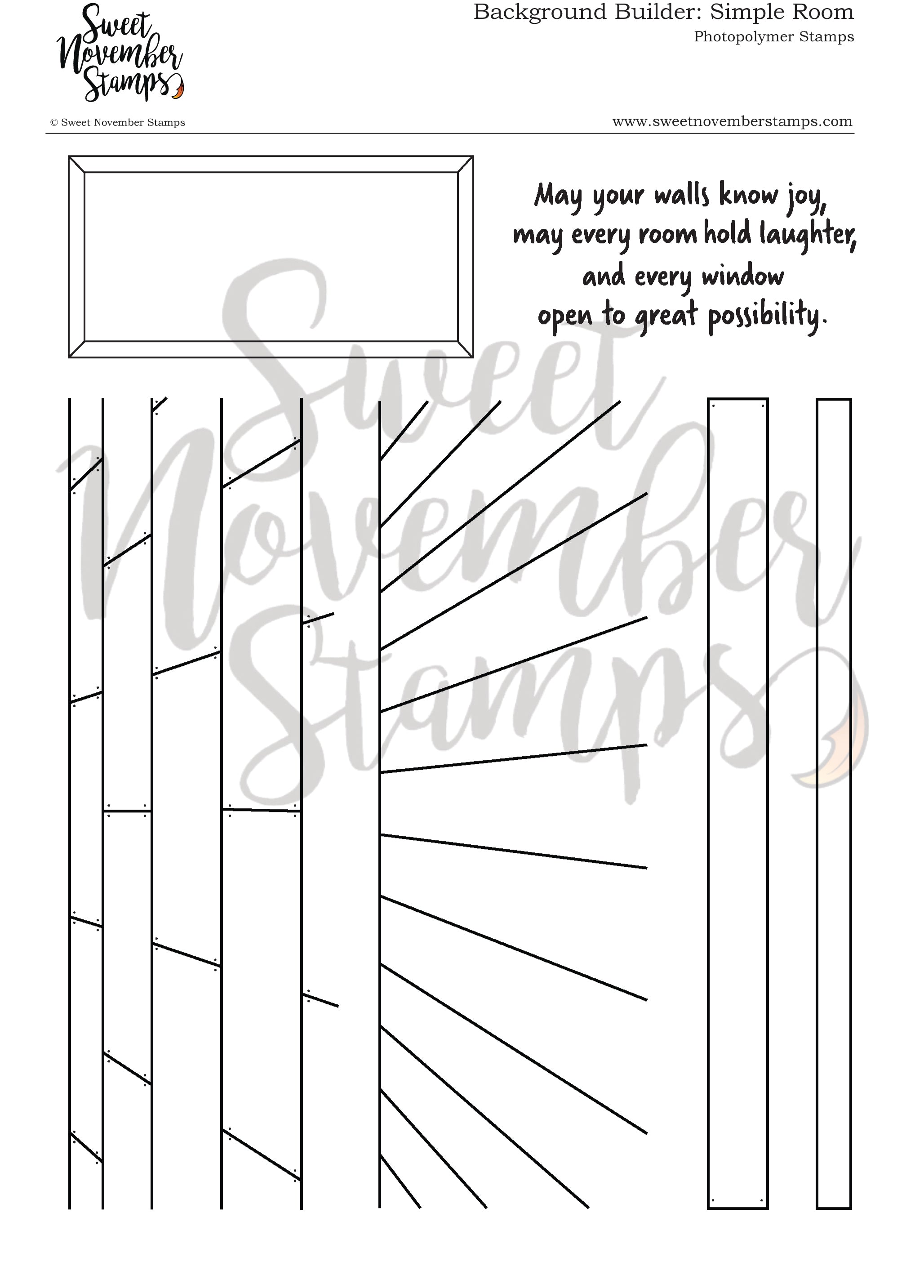 Clear Stamp Set - Background Builder: Simple Room