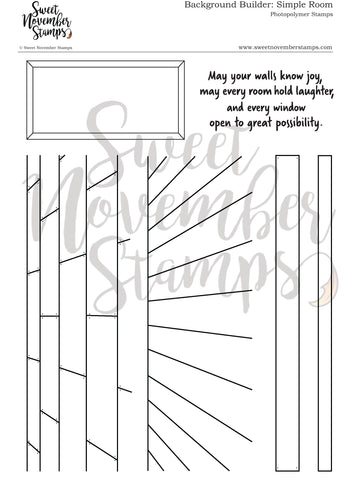 Clear Stamp Set - Background Builder: Simple Room