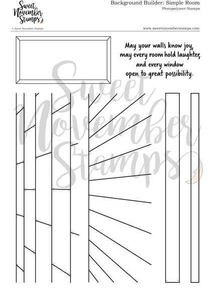 Clear Stamp Set - Background Builder: Simple Room