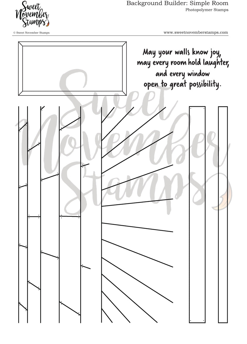 Clear Stamp Set - Background Builder: Simple Room