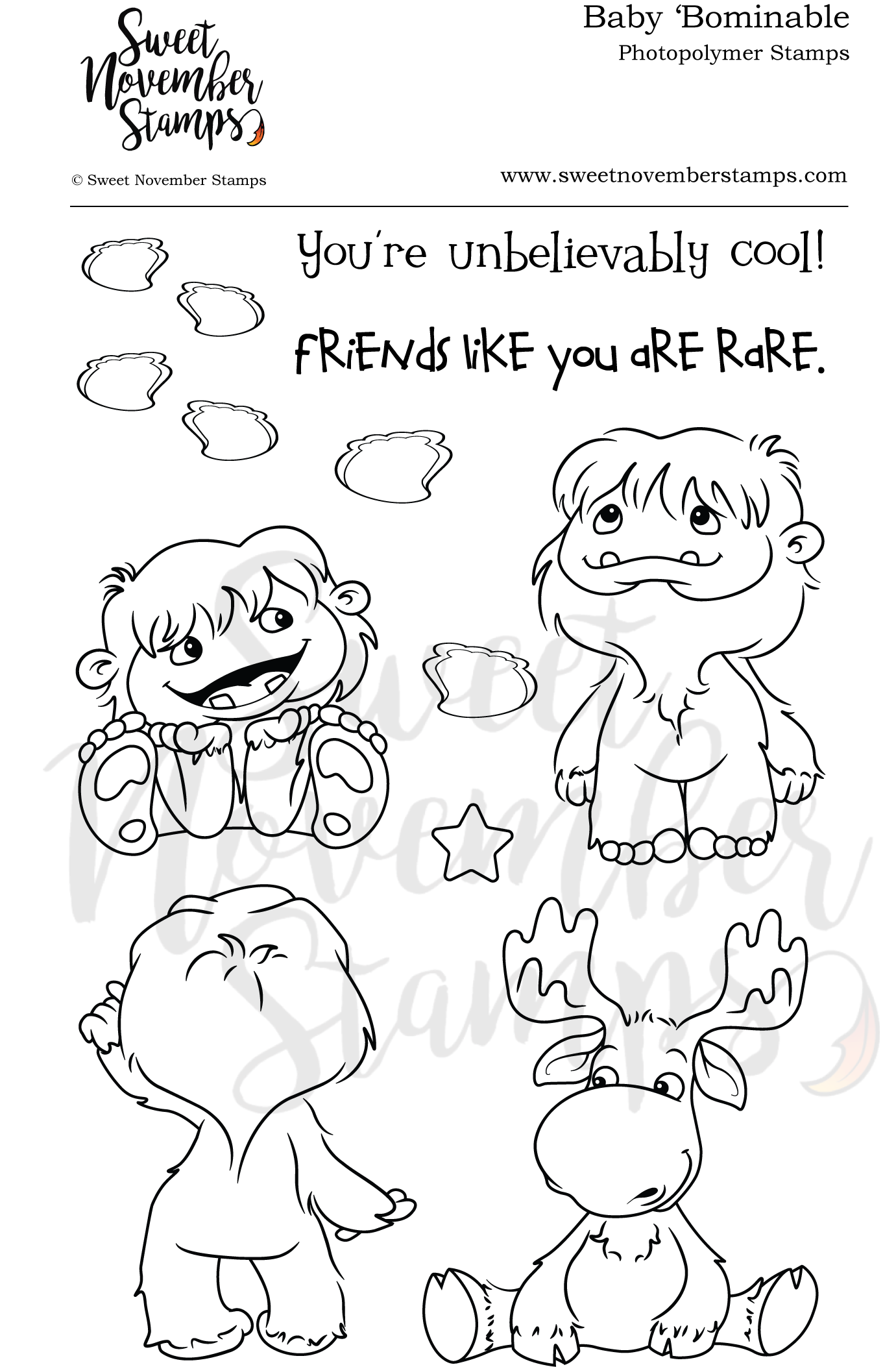 Clear Stamp Set - Baby 'Bominable