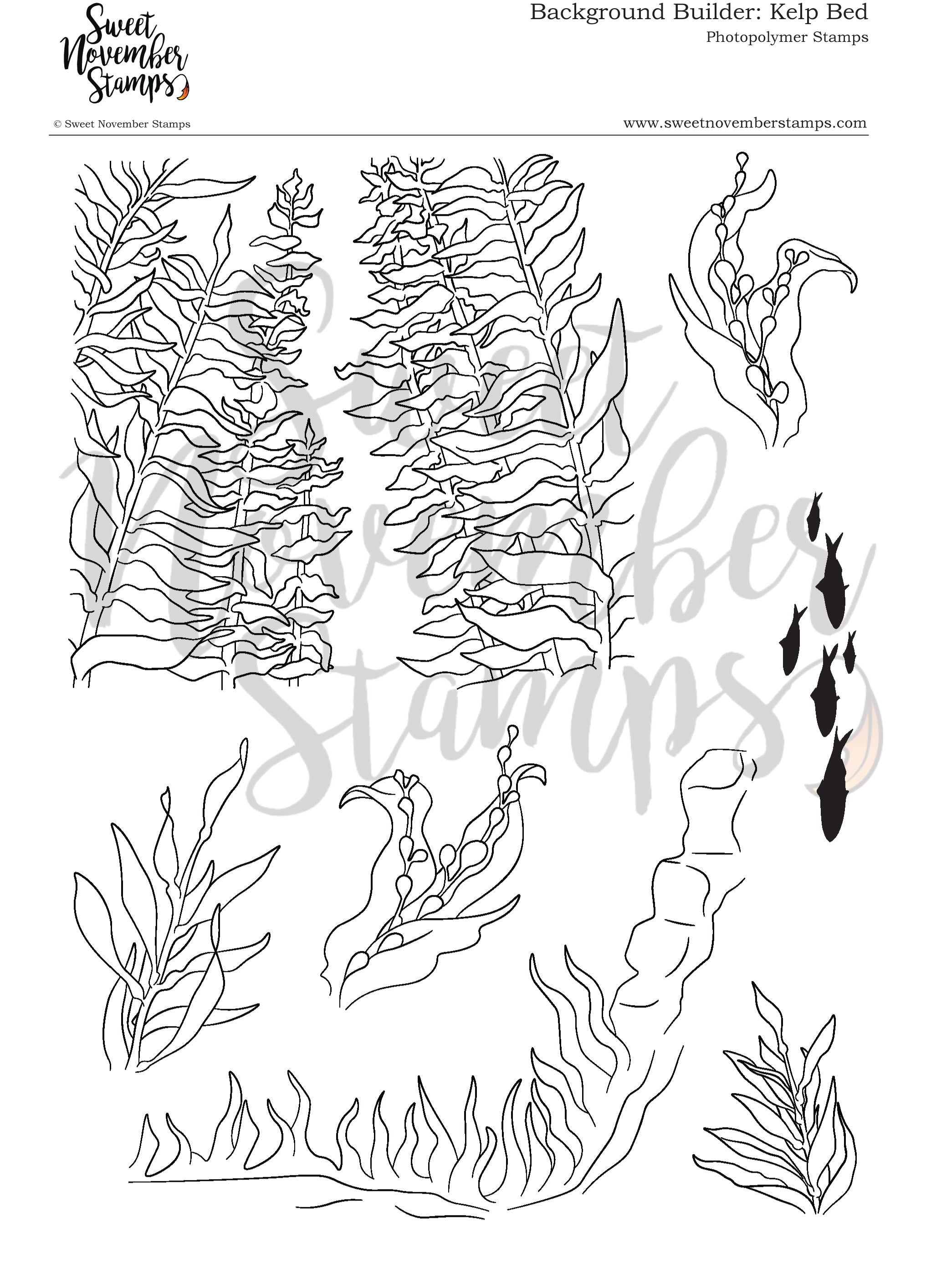 Clear Stamp Set - Background Builder: Kelp Bed
