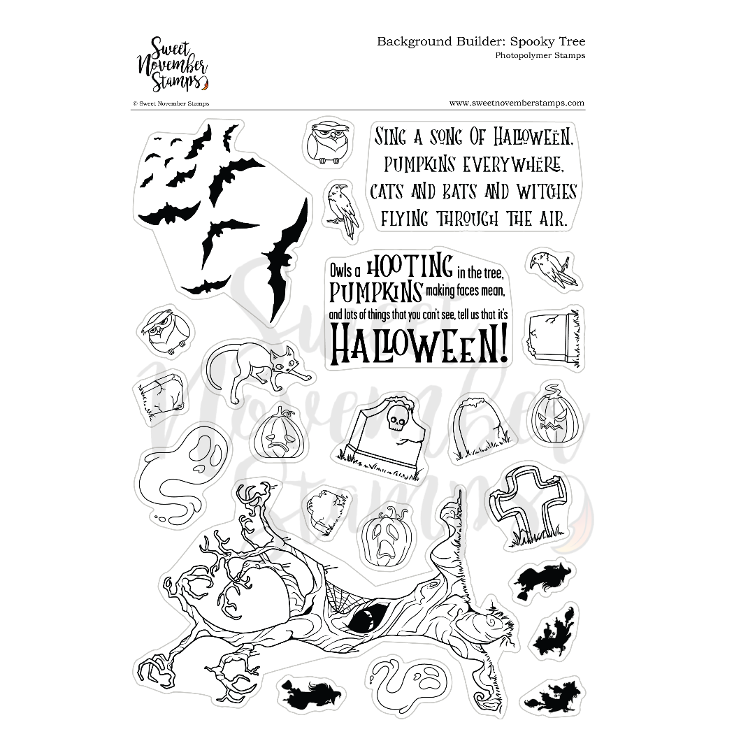 Clear Stamp Set - Background Builder: Spooky Tree