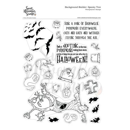 Clear Stamp Set - Background Builder: Spooky Tree