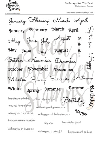 Clear Stamp Set - Birthdays Are the Best