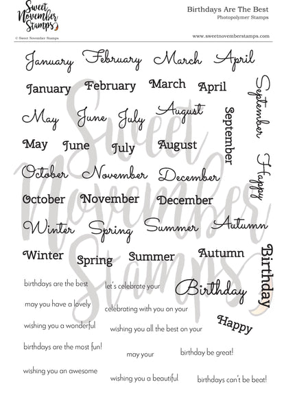Clear Stamp Set - Birthdays Are the Best