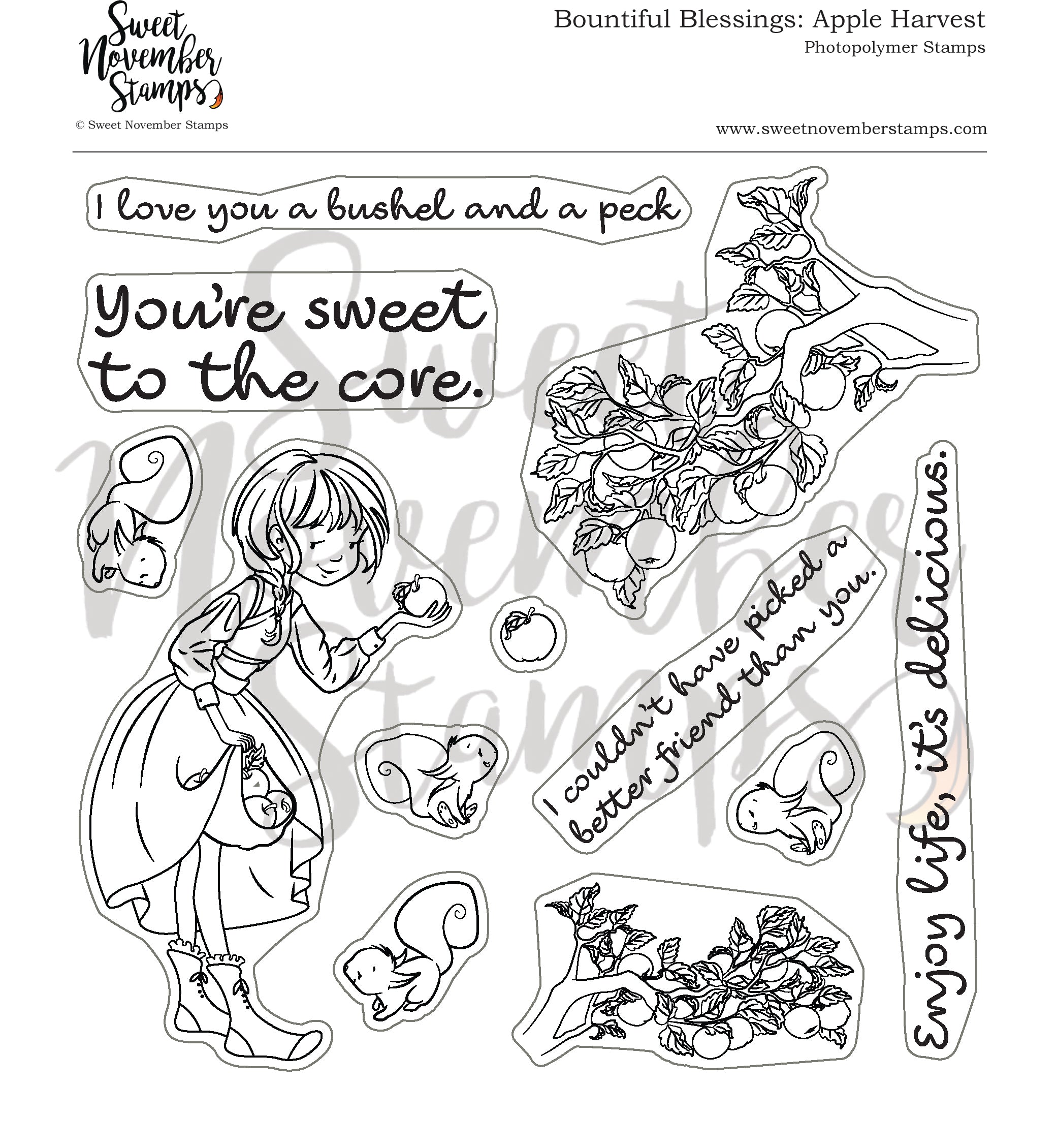 Clear Stamp Set - Bountiful Blessings: Apple Harvest