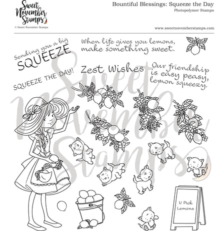 Clear Stamp Set - Bountiful Blessings: Squeeze the Day