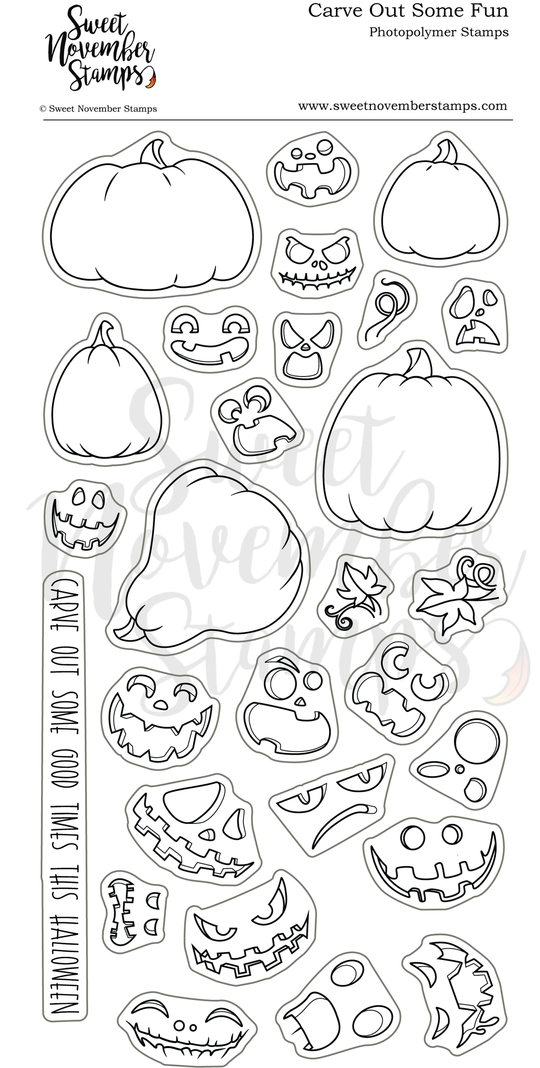 Clear Stamp Set - Carve out some fun