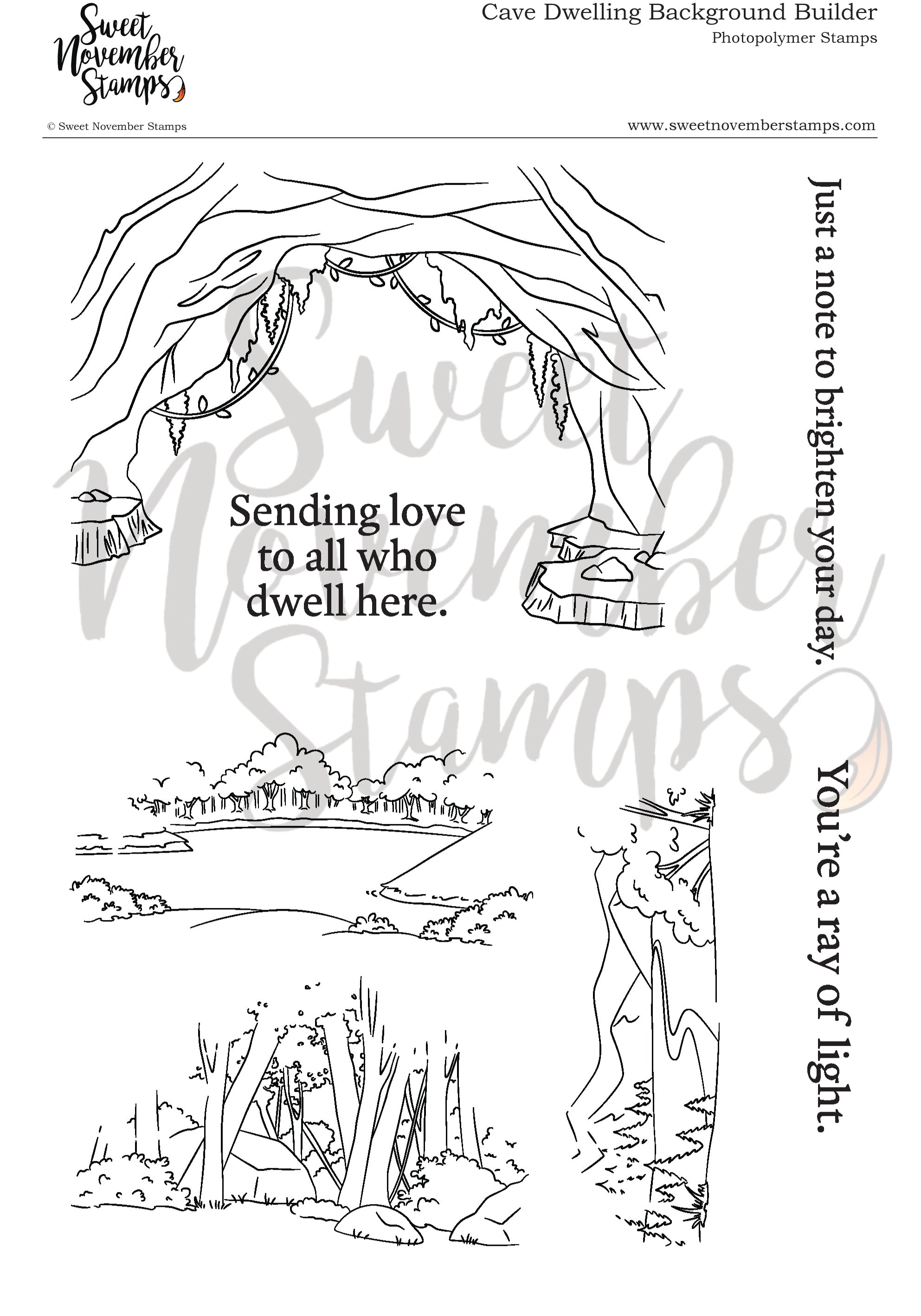 Clear Stamp Set - Cave Dwelling Background Builder