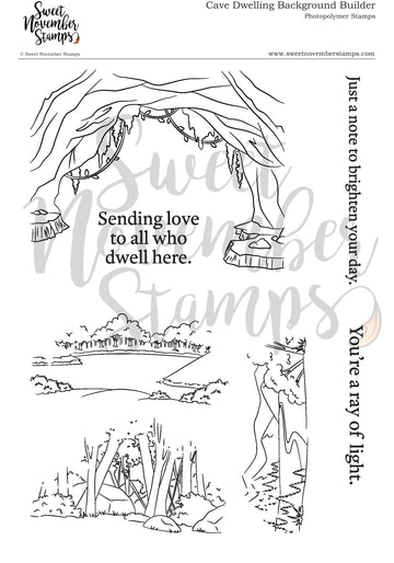 Clear Stamp Set - Cave Dwelling Background Builder