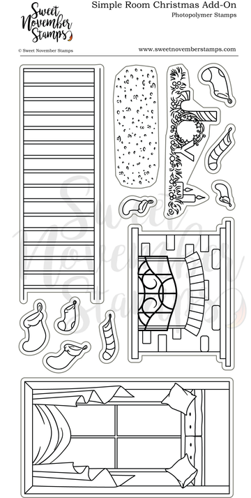 Clear Stamp Set - Simple Room Christmas Add-On