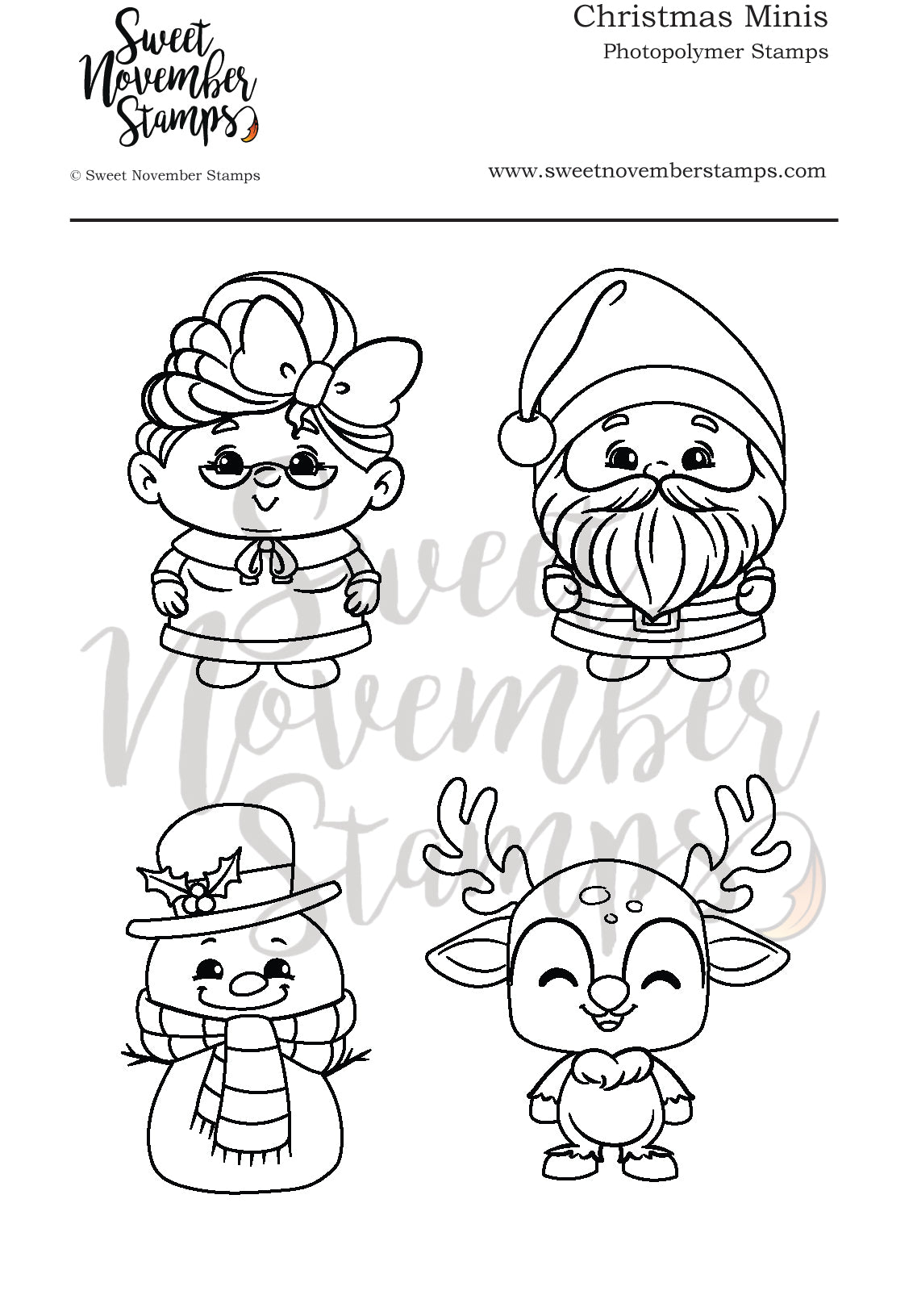Clear Stamp Set - Christmas Minis