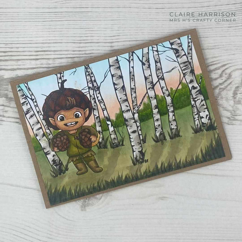 Clear Stamp Set - Horizon lines: Birch Trees