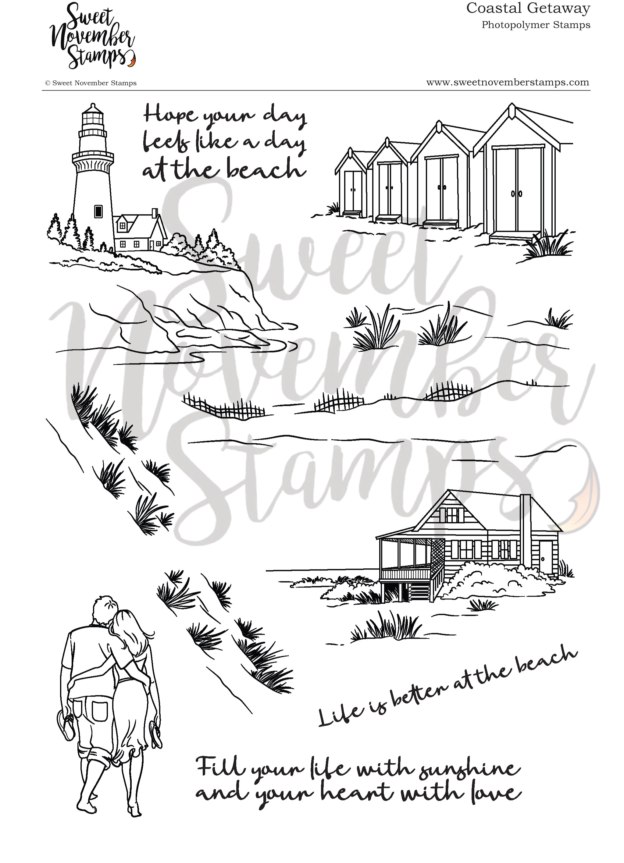 Clear Stamp Set - Background Builder: Coastal Getaway