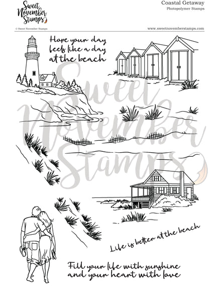 Clear Stamp Set - Background Builder: Coastal Getaway