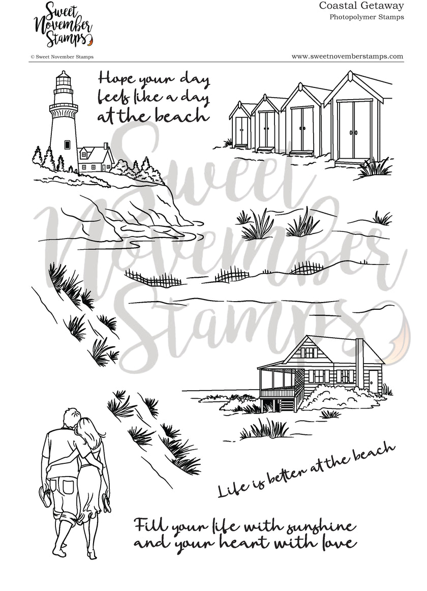 Clear Stamp Set - Background Builder: Coastal Getaway