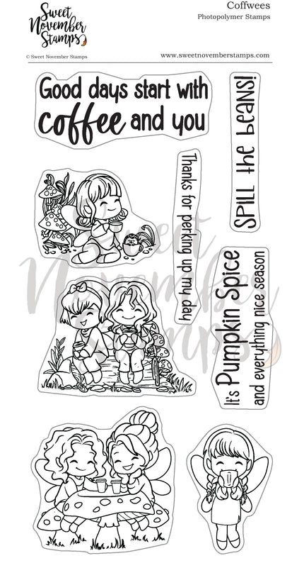 Clear Stamp Set - Coffwees