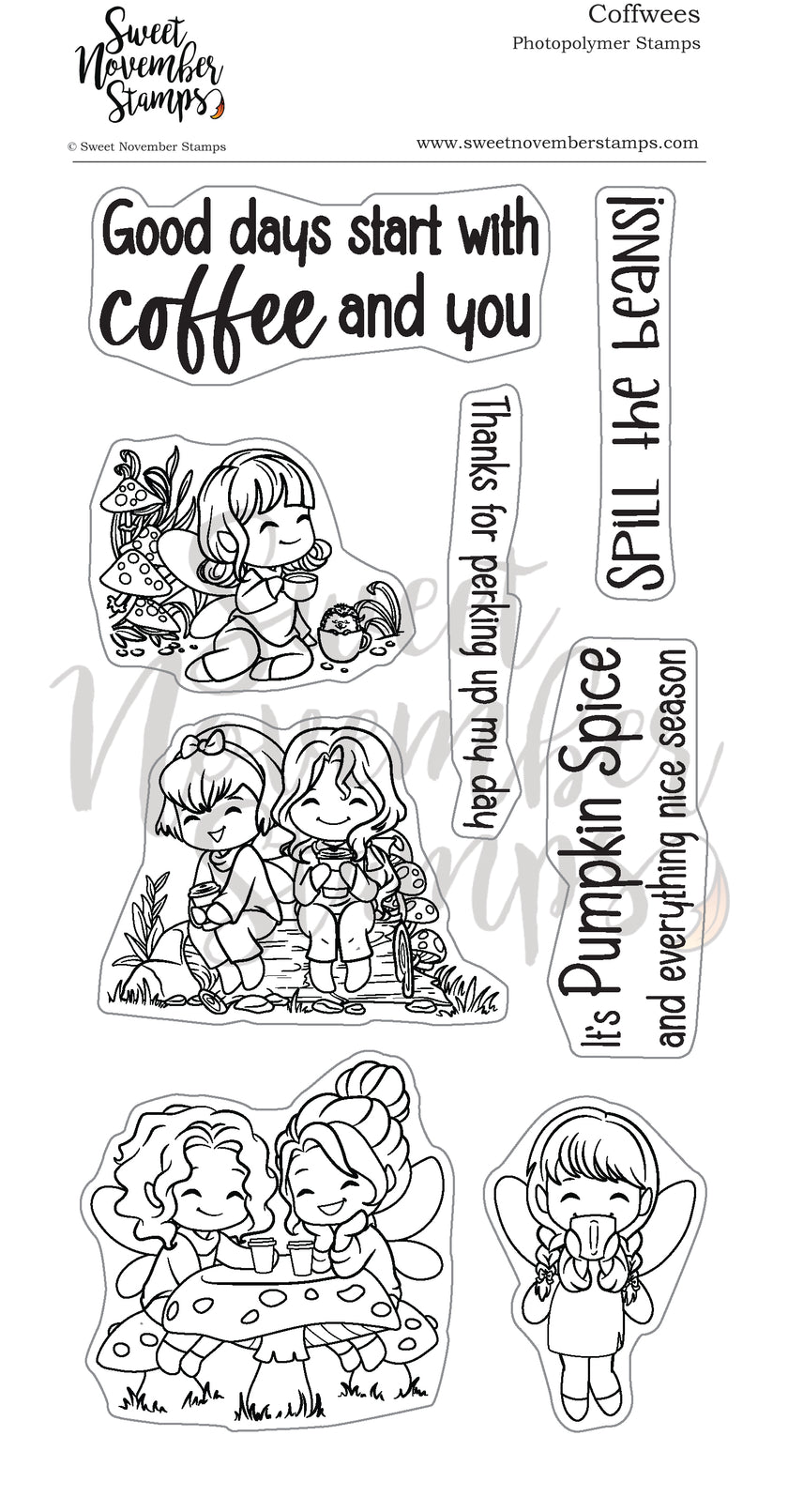Clear Stamp Set - Coffwees