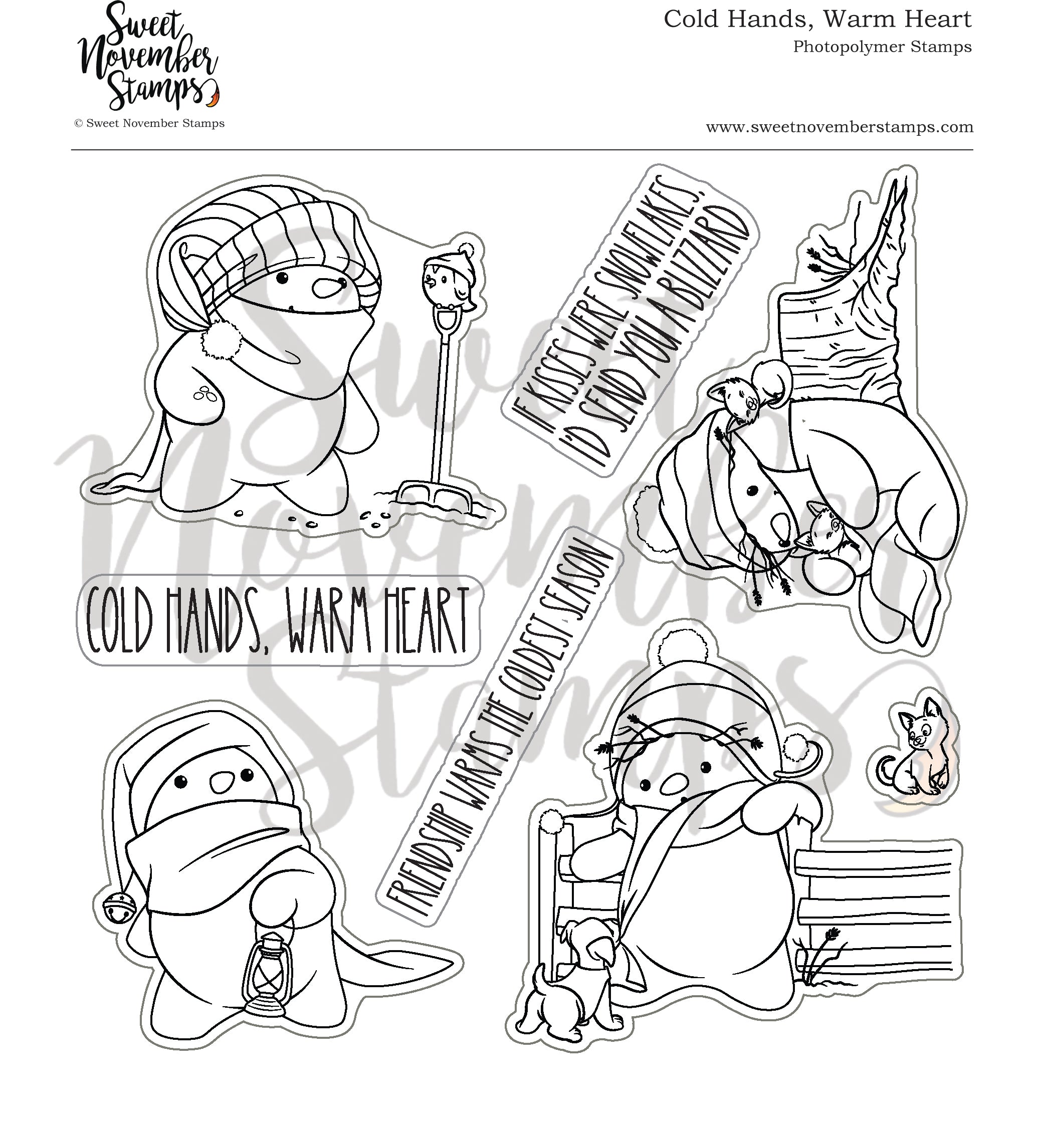 Clear Stamp Set - Cold Hands, Warm Heart