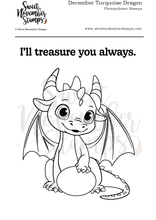 Load image into Gallery viewer, Clear Stamp Set - December Turquoise Dragon
