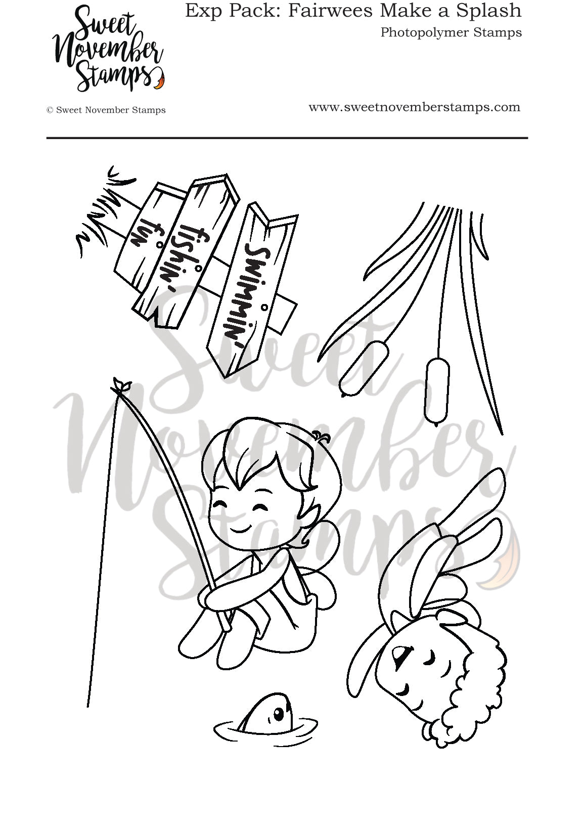 Clear Stamp Set - Expansion Pack: Fairwees Make a Splash